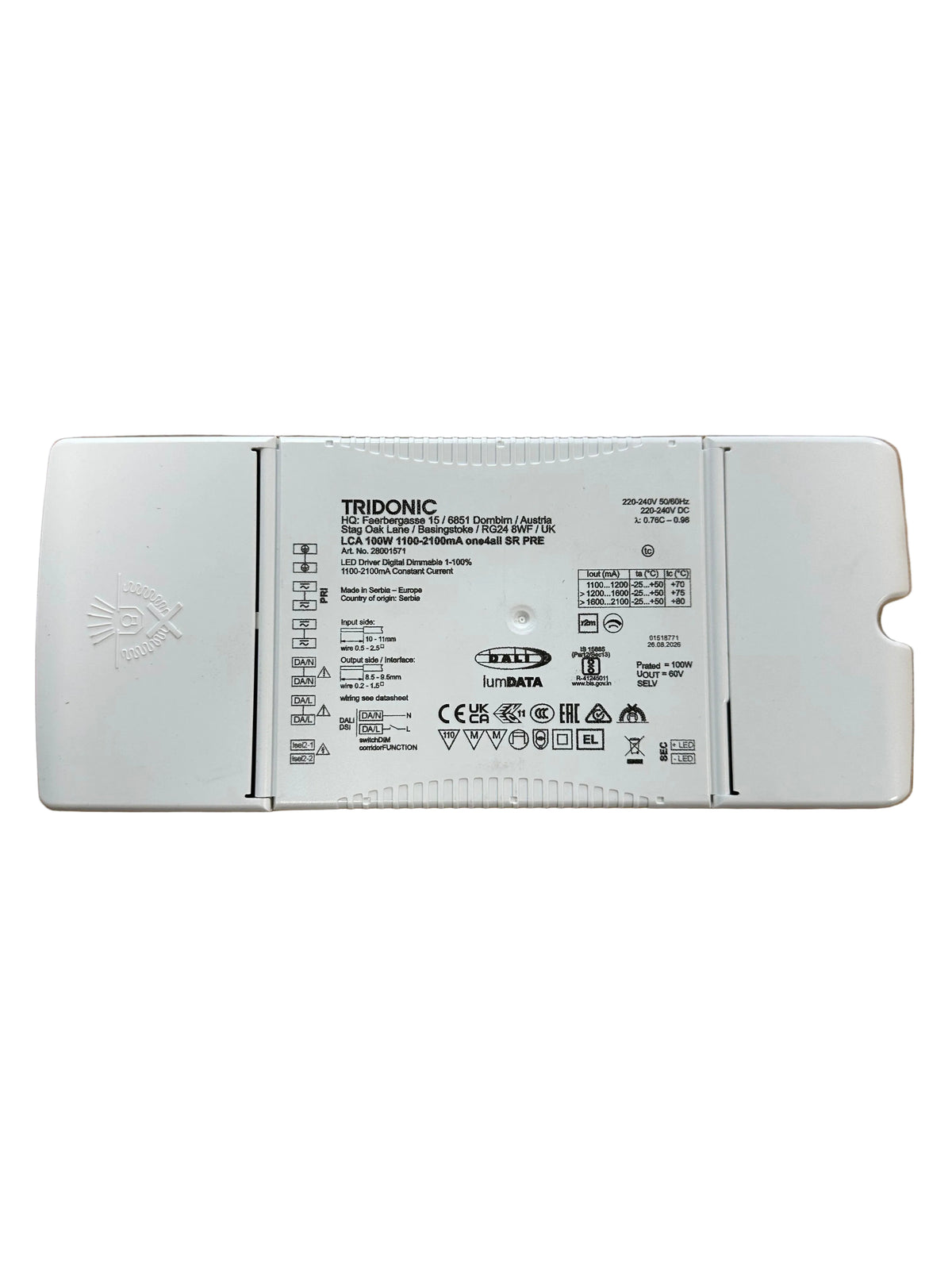 Tridonic 28001571 LCA 100W 1100-2100mA one4all SR PRE - LED Retro