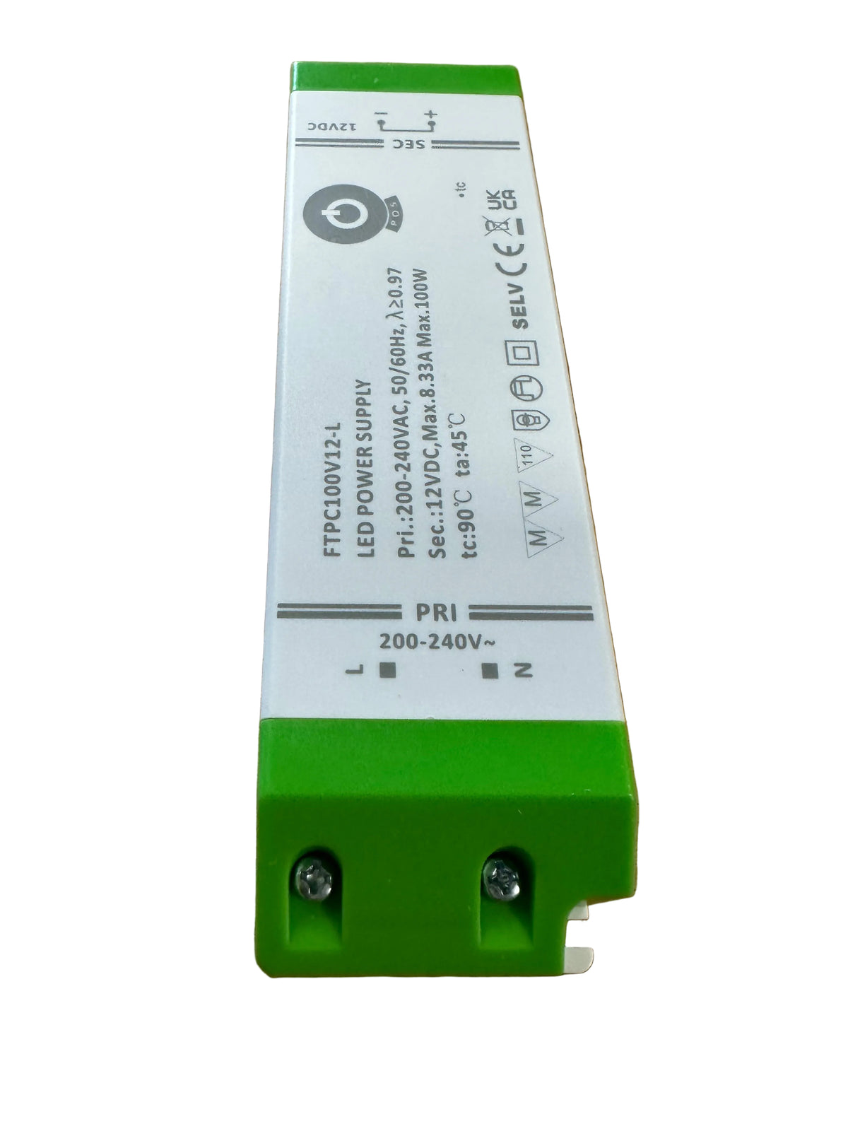 POS Power FTPC100V12-L 100W 12V/7.5A C.V LED Power Supply - LED Retro