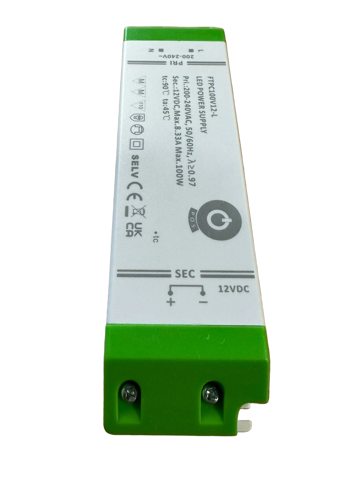 POS Power FTPC100V12-L 100W 12V/7.5A C.V LED Power Supply - LED Retro