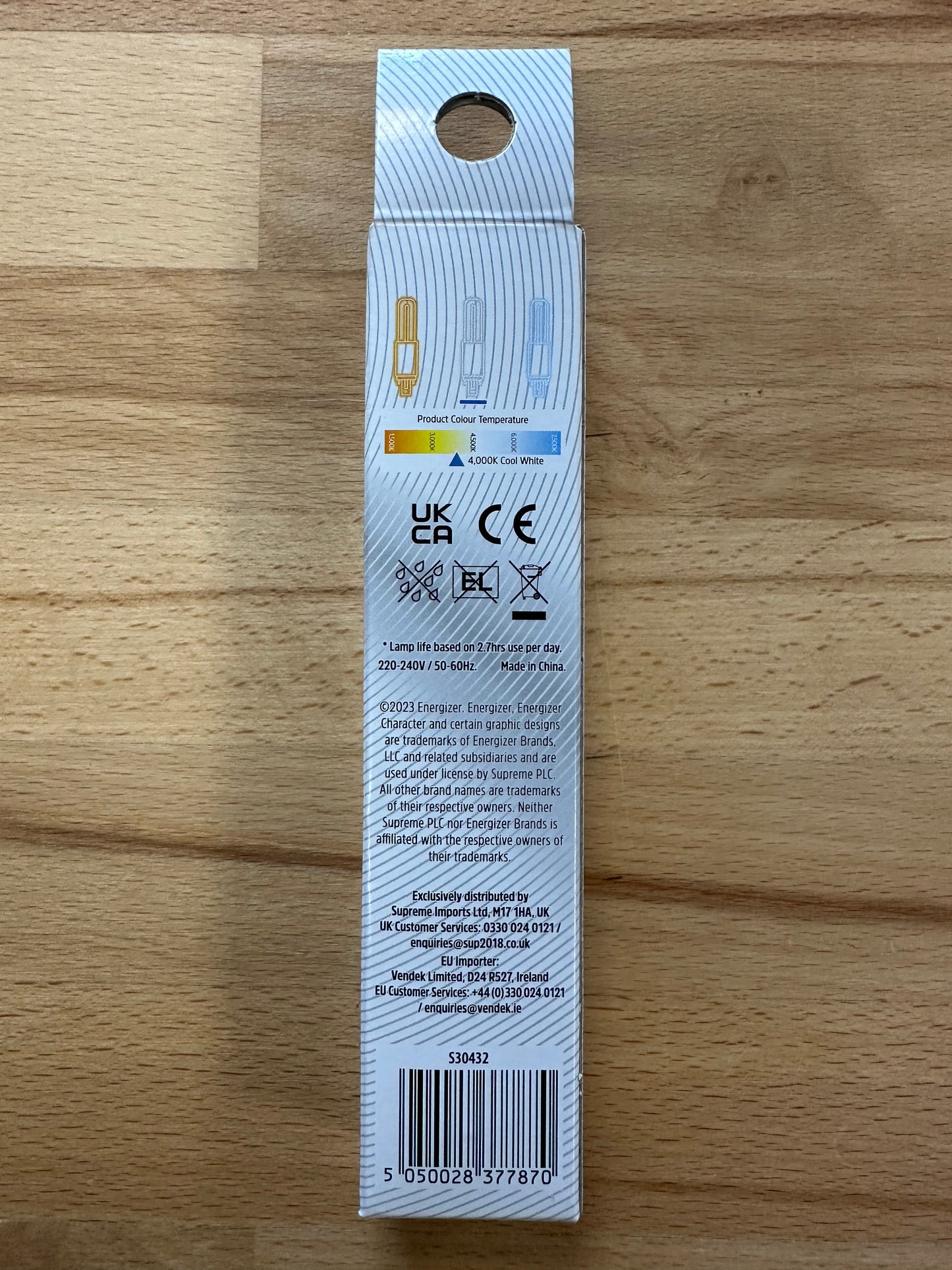 Energizer 3W=7W LED PLS G23 2Pin 370lm (Cool White) - S30432 - LED Retro