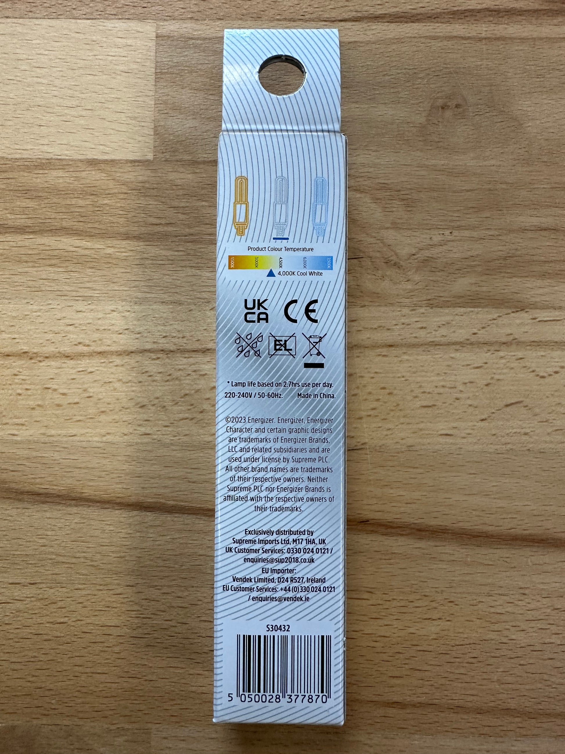 Energizer 3W=7W LED PLS G23 2Pin 370lm (Cool White) - S30432 - LED Retro