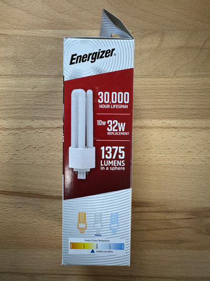 Energizer 10W=32W LED PLT (PL-T) GX24q-3 4Pin 1375lm 4000K (Cool White) - S30442 - LED Retro
