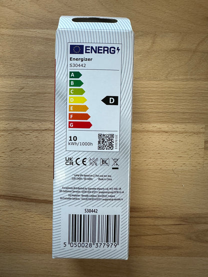 Energizer 10W=32W LED PLT (PL-T) GX24q-3 4Pin 1375lm 4000K (Cool White) - S30442 - LED Retro