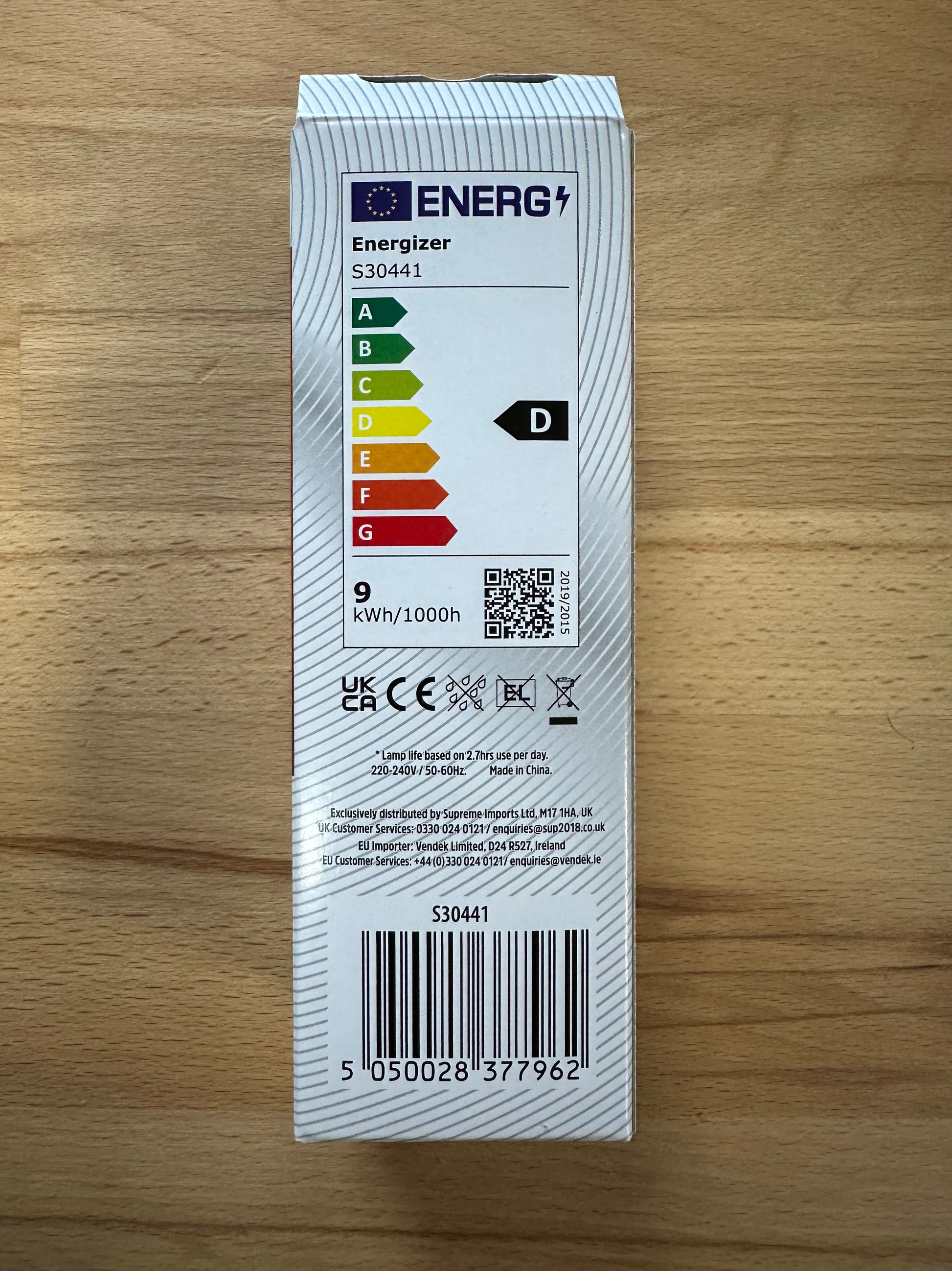 Energizer 9W=26W LED PLT (PL-T) G24q-3 4Pin 1260lm 4000K (Cool White) - S30441 - LED Retro