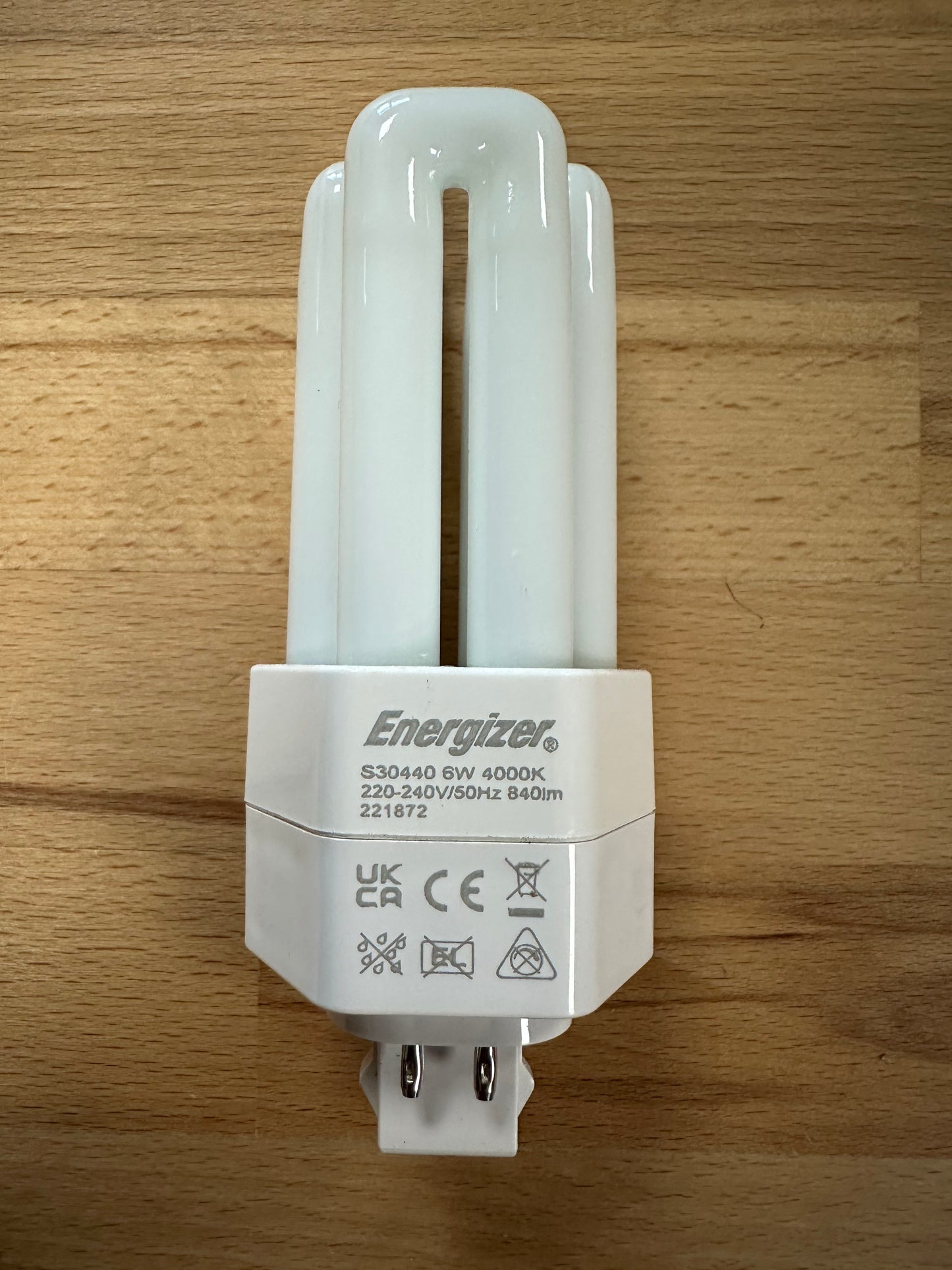 Energizer 6W=18W LED PLT (PL-T) G24q-2 4Pin 840lm 4000K (Cool White) - S30440 - LED Retro