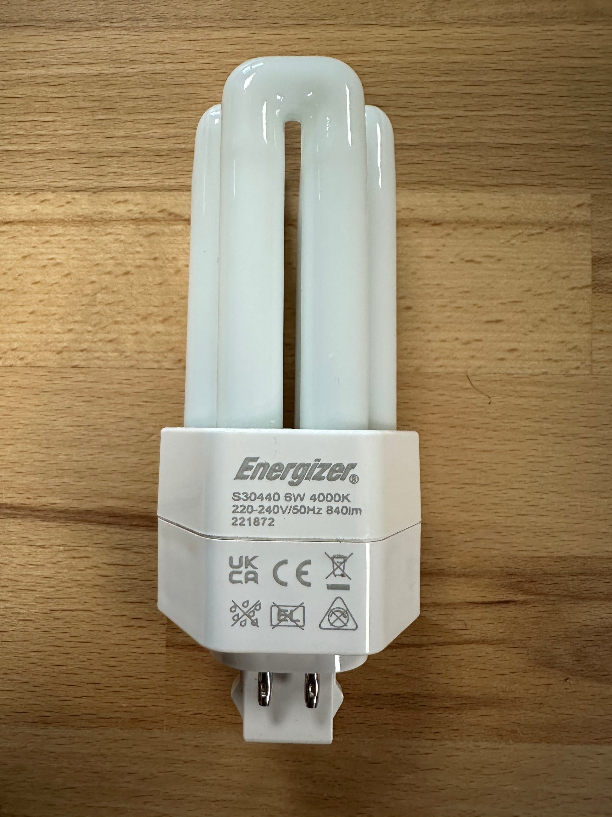 Energizer 6W=18W LED PLT (PL-T) G24q-2 4Pin 840lm 4000K (Cool White) - S30440 - LED Retro