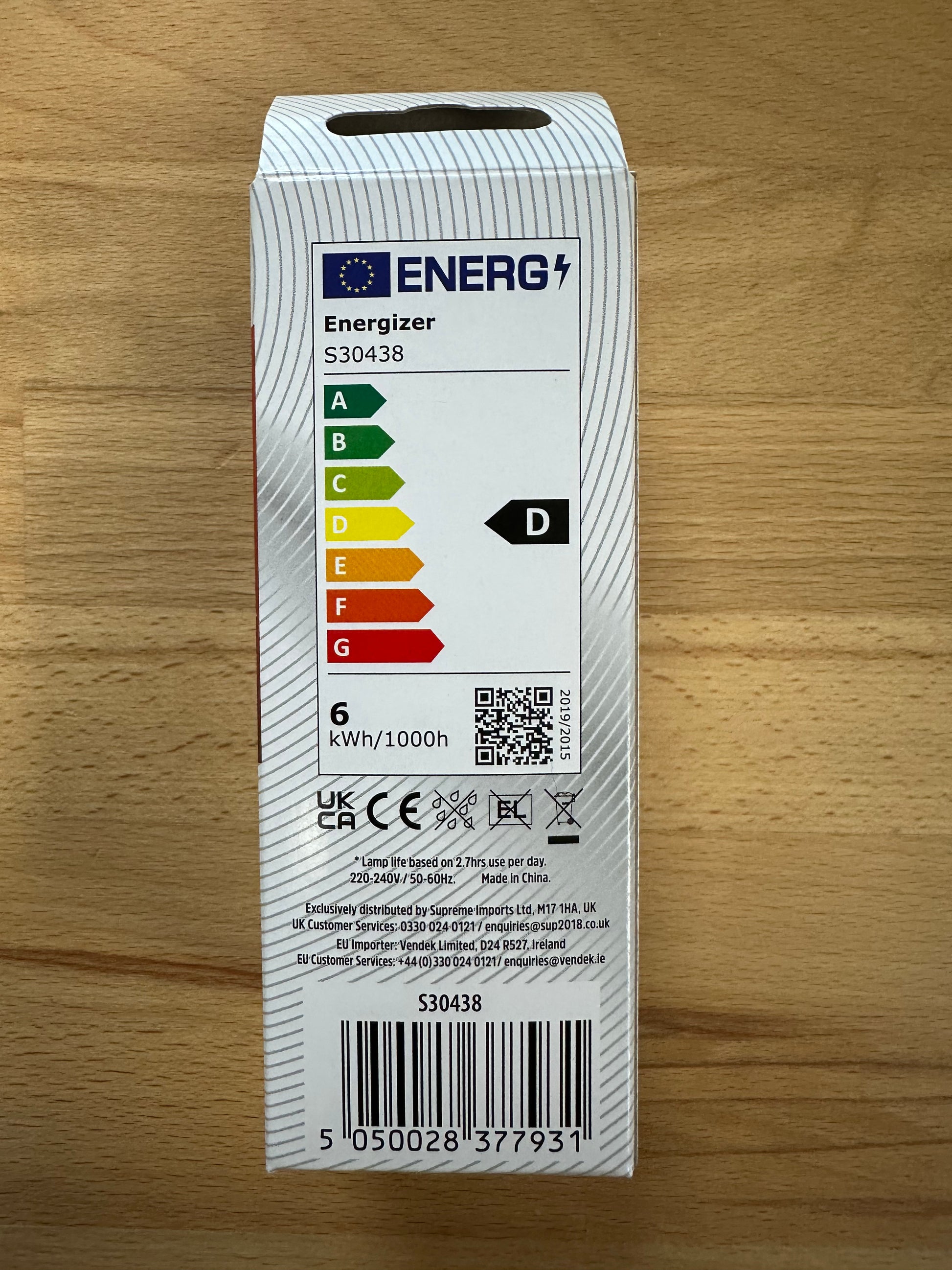 Energizer 6W=18W LED PLT (PL-T) G24d-2 2Pin 840lm 4000K (Cool White) - S30438 - LED Retro