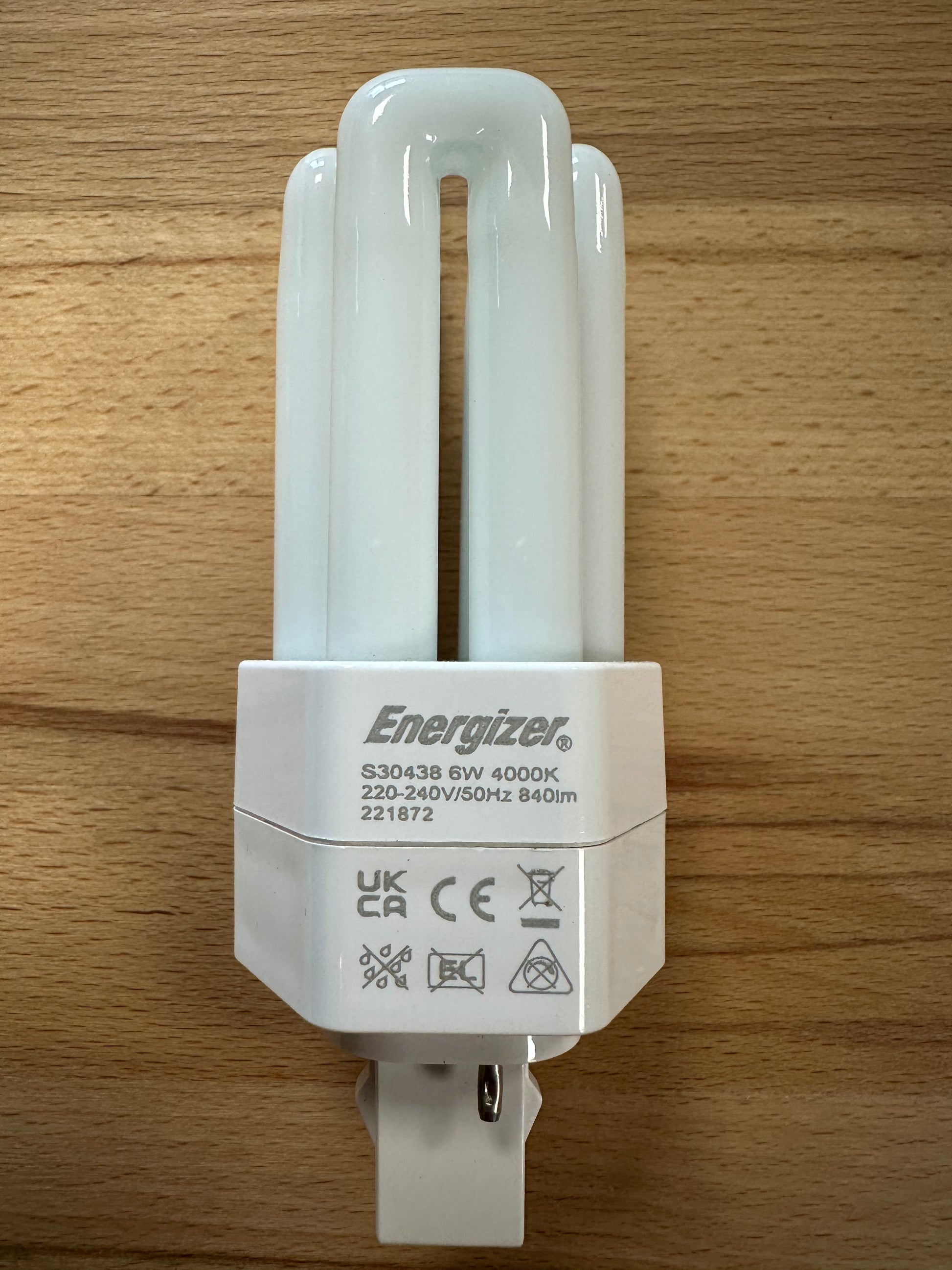 Energizer 6W=18W LED PLT (PL-T) G24d-2 2Pin 840lm 4000K (Cool White) - S30438 - LED Retro