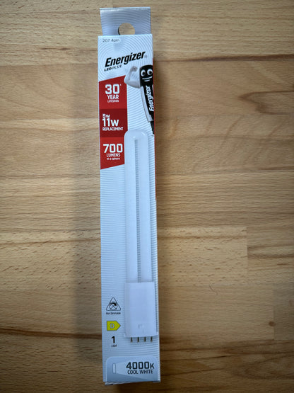 Energizer 5W=11W LED PLS 2G7 4Pin 700lm (Cool White) - S30437 - LED Retro