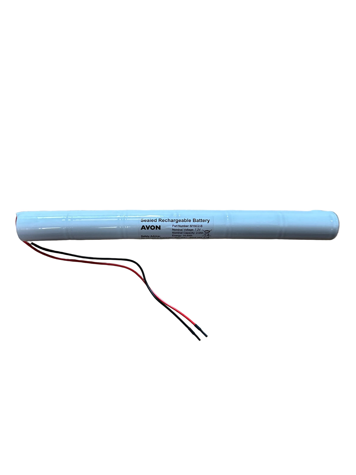 BST6-SC-7.2V-2AH-NICD 6 X Sub C Cell Battery Stick 7.2V 2AH Flying Leads - LED Retro