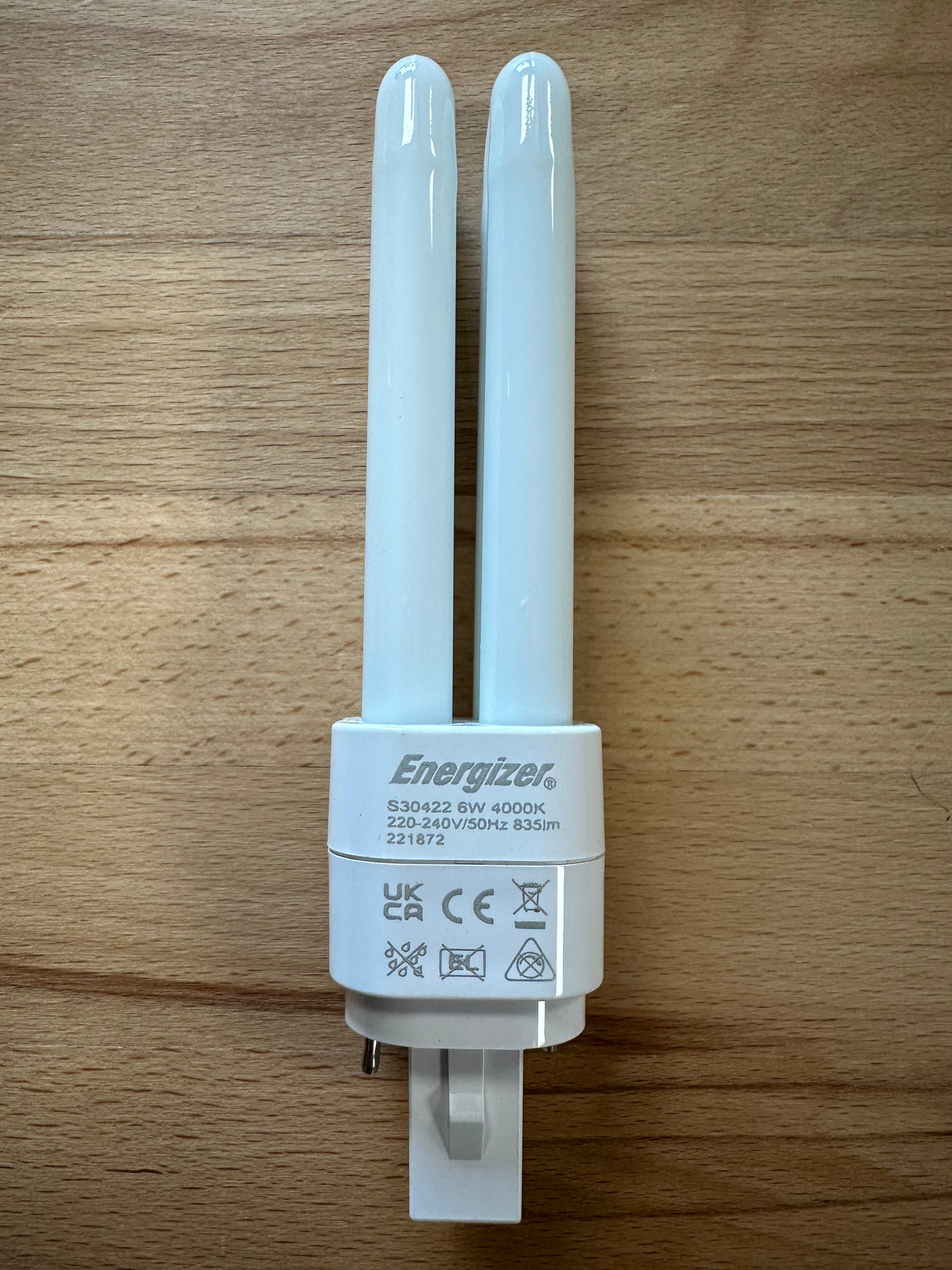 Energizer 6W=18W LED PLD (PL-C) G24d 2Pin 835lm 4000K (Cool White) - S30422 - LED Retro