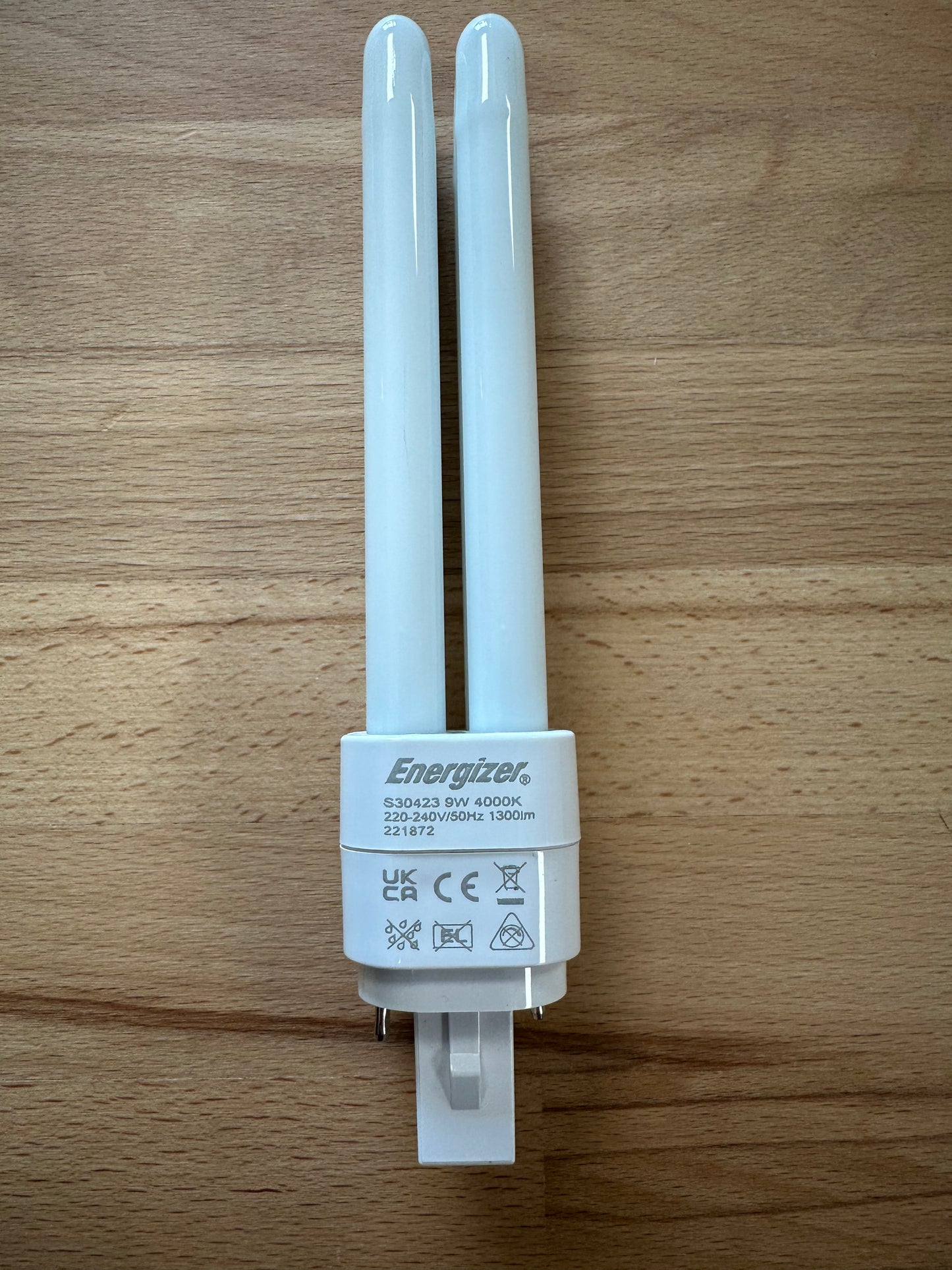 Energizer 9W=26W LED PLD (PL-C) G24d 2Pin 1300lm 4000K (Cool White) - S30423 - LED Spares
