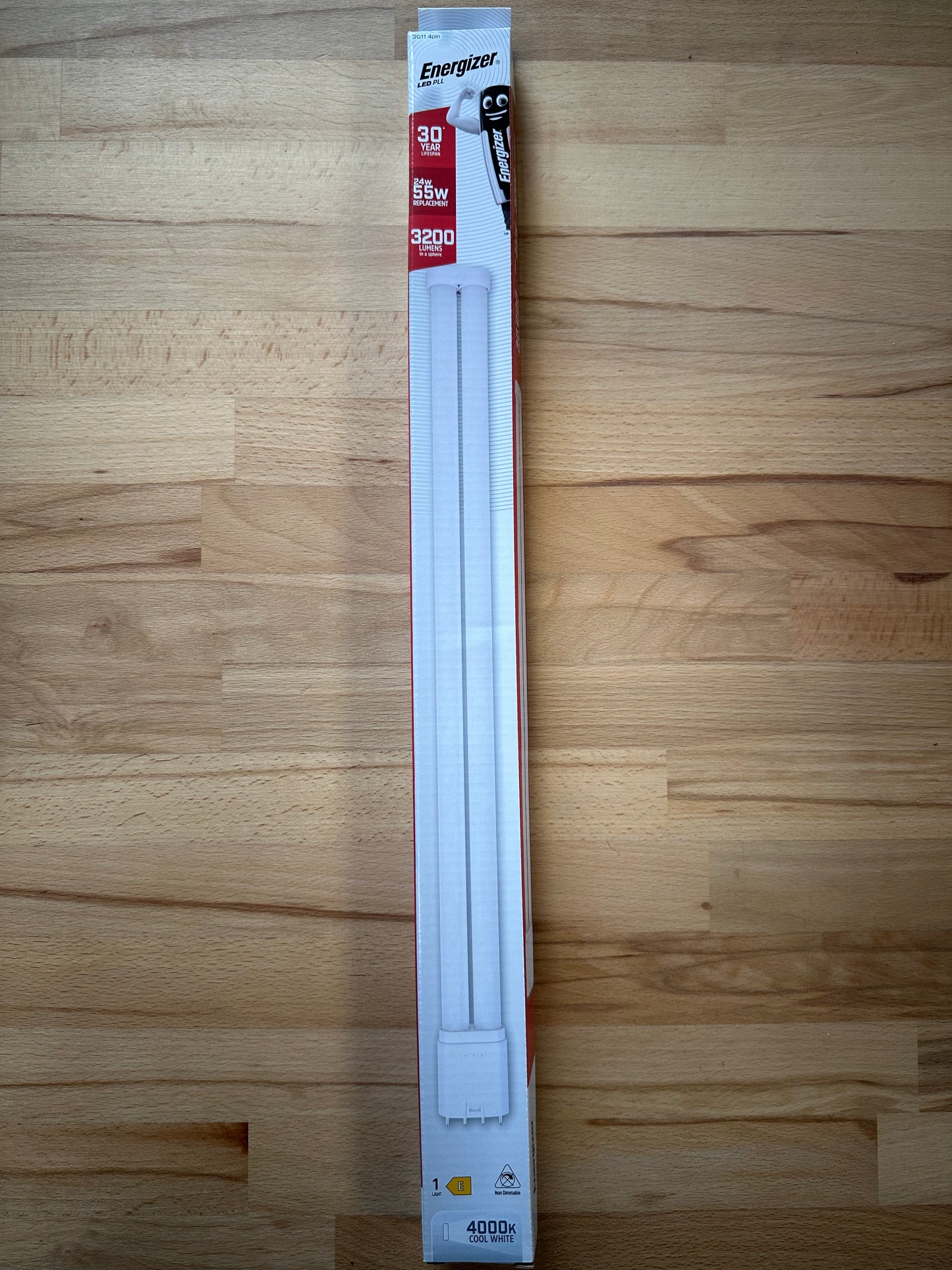 Energizer 24W=55W LED PLL 2G11 4Pin 3200lm 4000K (Cool White) - S30431 - LED Retro