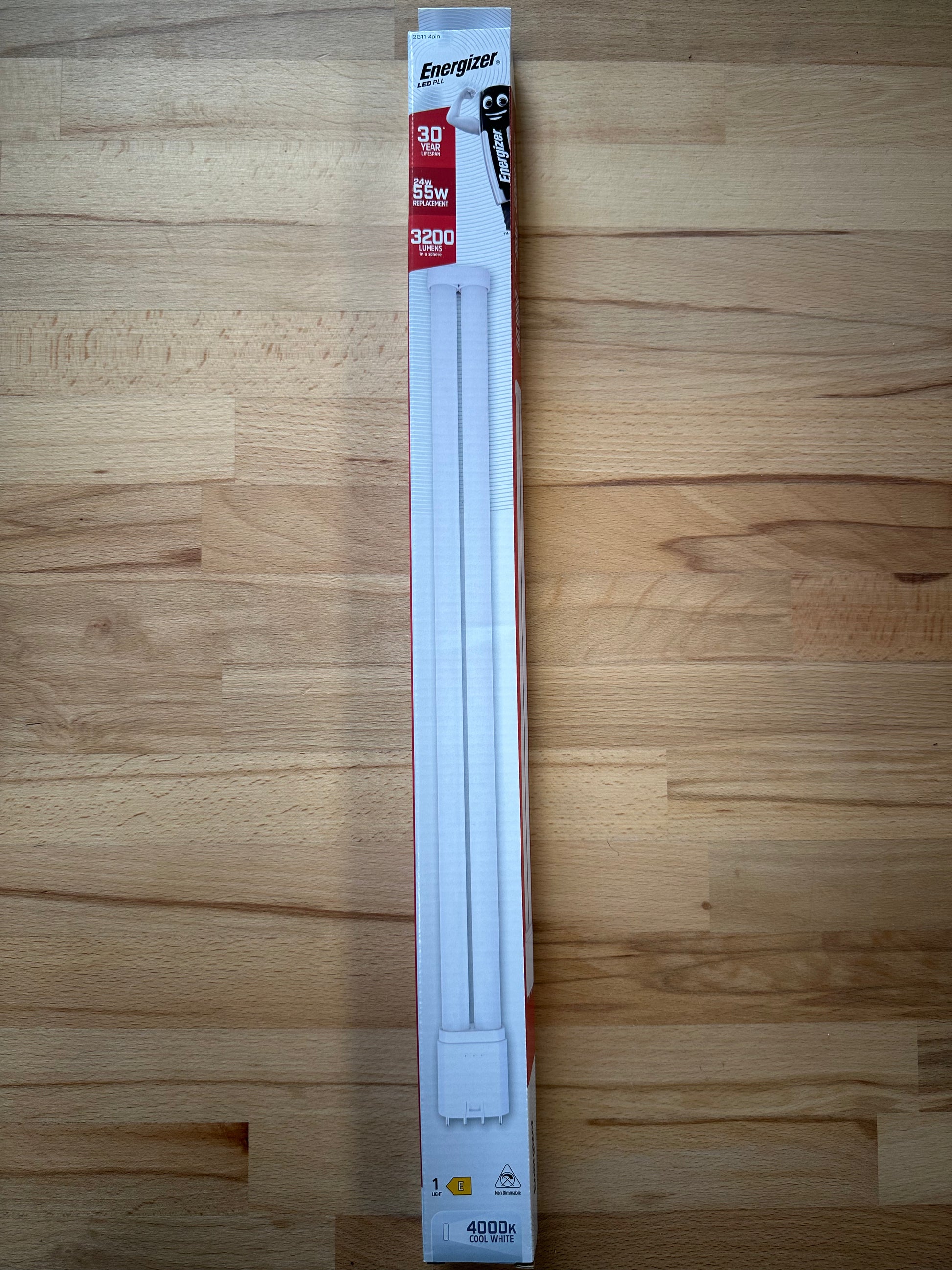Energizer 24W=55W LED PLL 2G11 4Pin 3200lm 4000K (Cool White) - S30431 - LED Retro