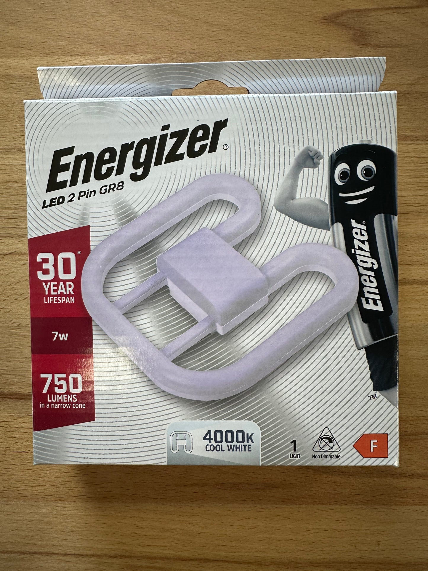 Energizer 7W=16W 2D LED GR8 2 Pin 750lm 4000K (Cool White) S30400 - LED Retro