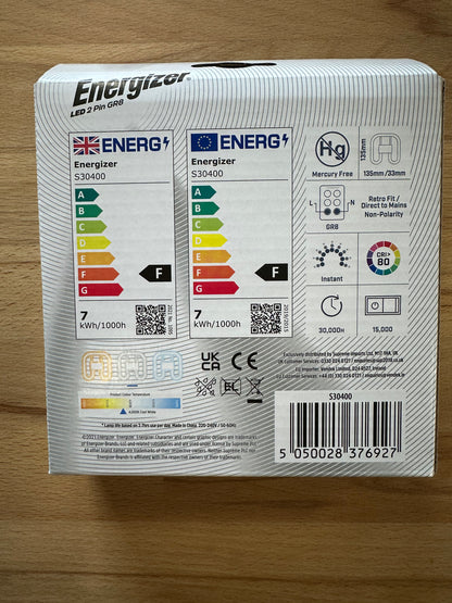 Energizer 7W=16W 2D LED GR8 2 Pin 750lm 4000K (Cool White) S30400 - LED Retro