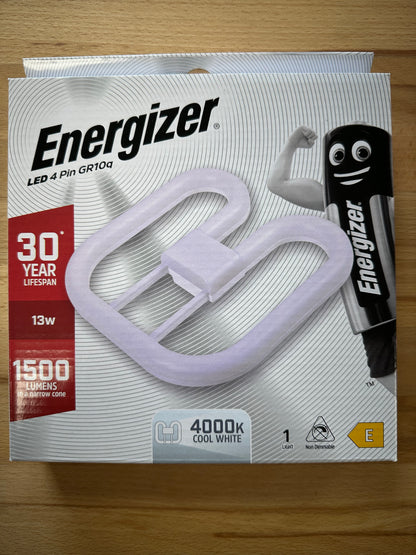 Energizer 13W=28W 2D LED GR10q 4 Pin 1500lm 4000K (Cool White) - S30626 - LED Retro