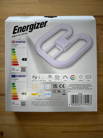 Energizer 13W=28W 2D LED GR10q 4 Pin 1500lm 4000K (Cool White) - S30626 - LED Retro