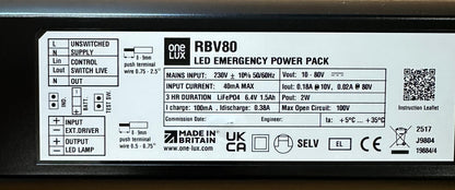 One-Lux LED Versatile Remote RBV80 10-80V 1.6Ah LiFePO4 2W - LED Retro