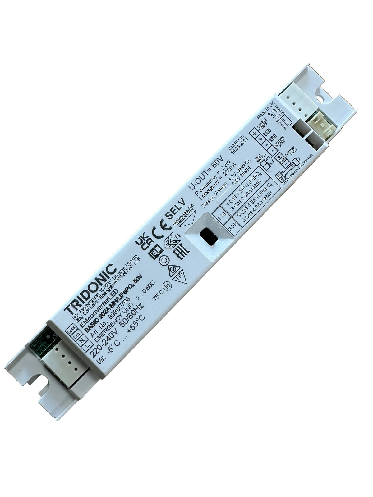 Tridonic 89800708 EMconverterLED BASIC 202A MH/LiFePO4 50V - LED Retro - LED Retro