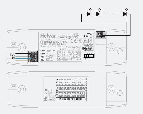 Helvar LC38MINI-DA-300-1050-SR 16-38W 300-1050mA DALI LED Driver - LED Retro