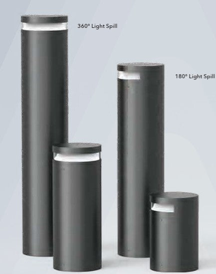 LEDSCAPE ABOA Bollard 196mm Diameter - 1M High - CCT 3000/4000K - Emergency Option