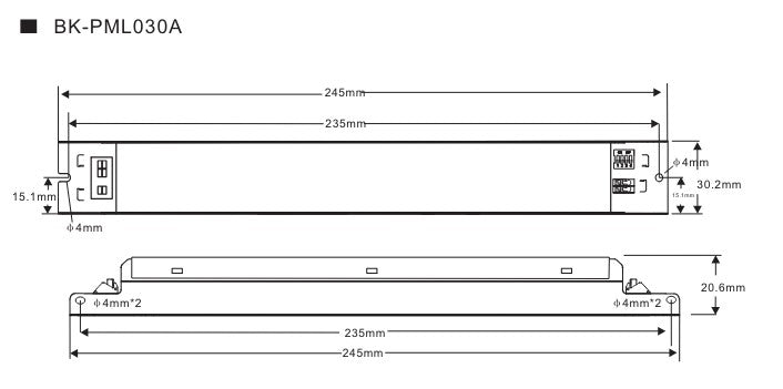 BOKE BK-PML030A-0750A 31.5W 550-750mA Linear LED Driver - LED Retro