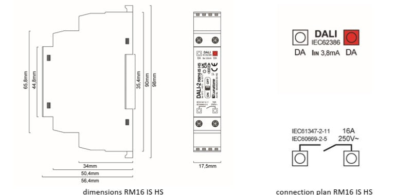 Lunatone DALI-2 RM16 I HS & IS HS - LED retro