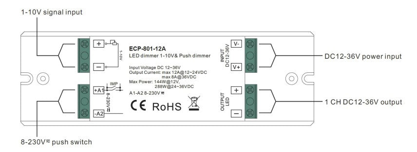 Ecopac LED 1-10V Dimming Interface ECP-801-12A - LED Retro