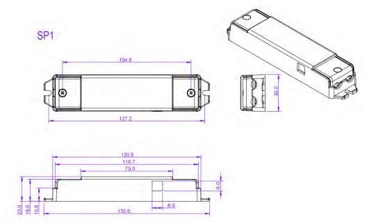 ECOPAC ELED-10P-C100/450T 10W 100-450mA (Dip-Switch)Triac Dimmable LED Driver - LED Retro