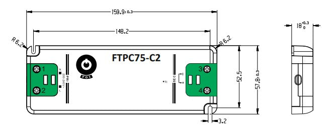 POS Power FTPC75V12-C2 75w 12v/6.25A LED Power Supply - LED Retro