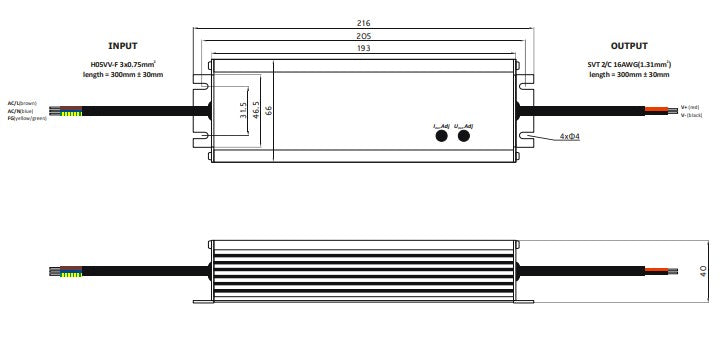 GLP GLG-100-12A 100W 6-12V 4.5-8.5A IP65 ADJ Output LED Driver - LED Retro