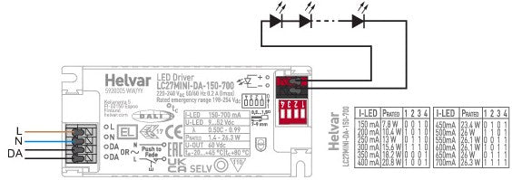 Helvar LC27MINI-DA-150-700 - 5945005 - LED Retro