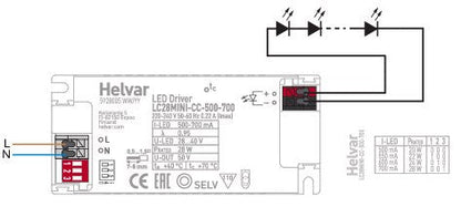 Helvar LC28MINI-CC-500-700 - 5928005 - LED Retro