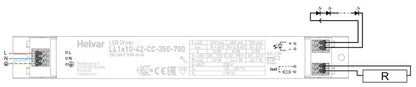 Helvar LL1X10-42-CC-350-700 10-42W 350-700mA LED Driver - LED Retro