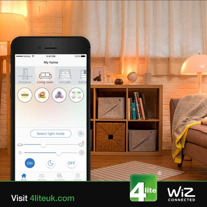 4Lite WiZ Connected Smart LED WiFi Bulb GLS Warm White - BC (B22) - 4L1-8001 - LED Retro